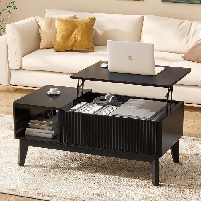 LYNCOHOME Fluted Coffee Table by LYNCOHOME