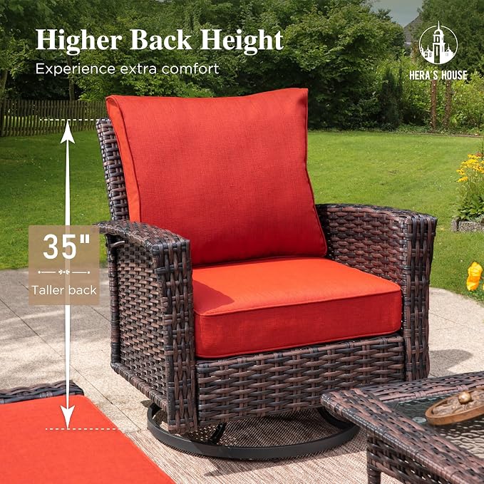 HERA'S HOUSE Red Outdoor Furniture Set - Image 4