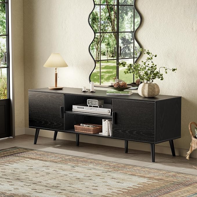 SUPERJARE TV Stand for 55 Inch TV, Entertainment Center - Image 9