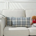 Stellhome Pack of 2 Lumbar Linen Buffalo Check Throw Pillow Covers Farmhouse by Stellhome