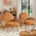 Aklaus Mid Century Modern Accent Chair Set of 2 Armchair by AKLAUSHomeFurniture