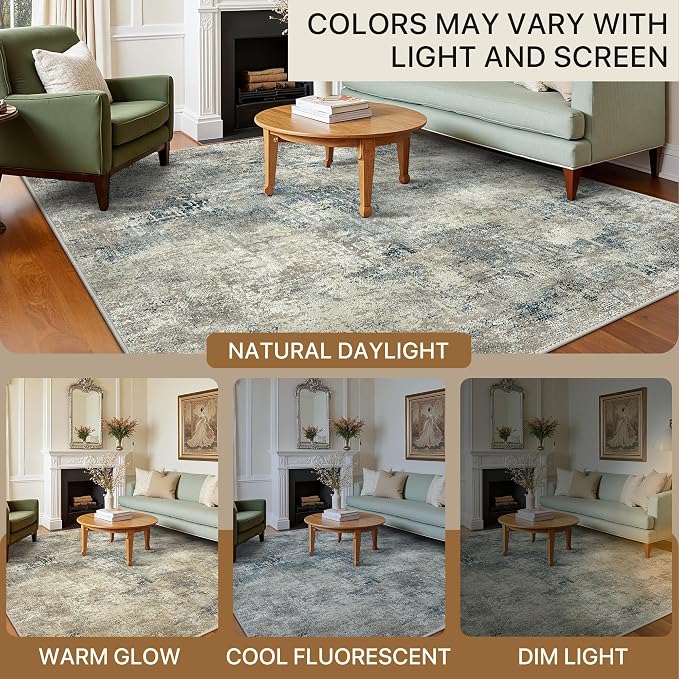 BEIMO Area Rugs 10x12 for Living Room Bedroom, Modern Abstract Machine Washable - Image 6