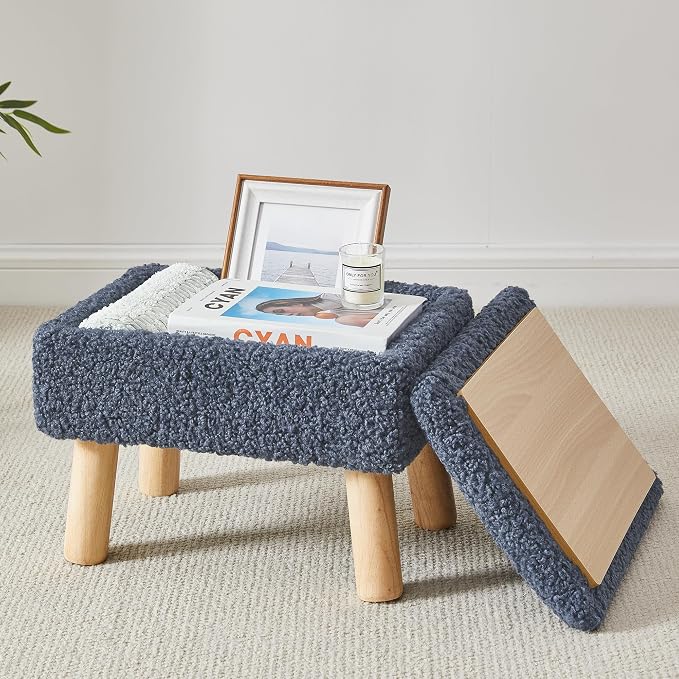 Storage Ottoman, Small Foot Stool Ottoman by FIMIVIBI