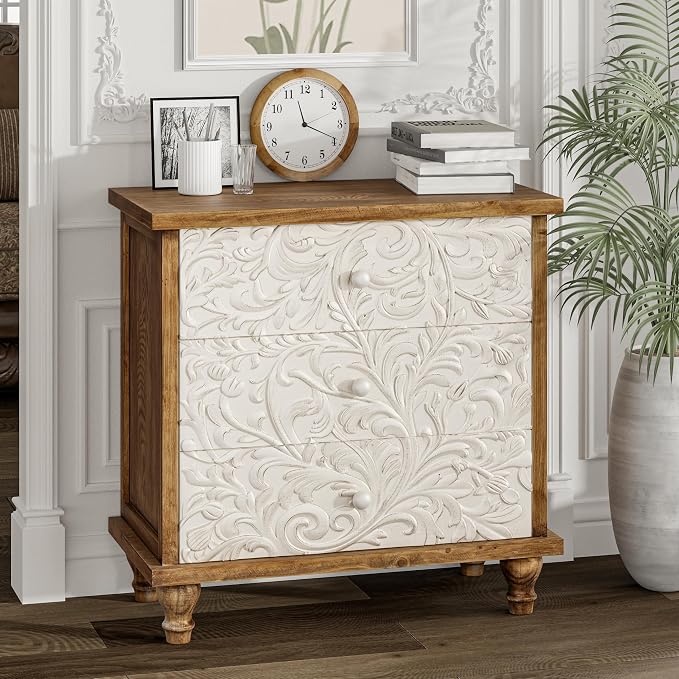 3 Drawer Farmhouse Dresser x 2P - Image 6