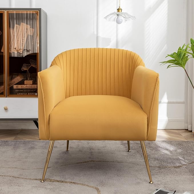 Container Furniture Direct Contemporary Velvet Accent Chairs - Image 6