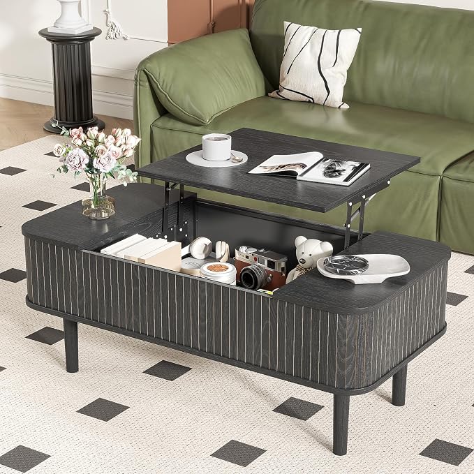 Fluted Lift Top Coffee Table by Boweniog