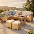 HERA'S HOUSE Patio Furniture Set, 8 Piece Wicker Outdoor Patio Conversation Set by HERASHOUSE