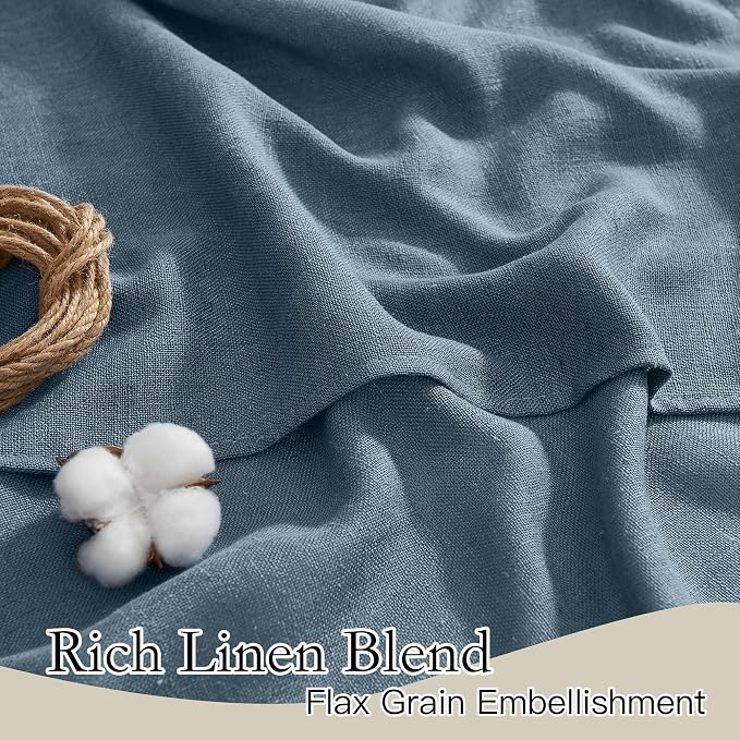 RYB HOME Cafe Curtains 24 inches Length, Linen Sheer Short Curtains - Image 5