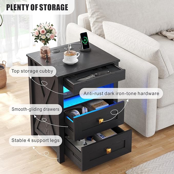 HWB LED Nightstand Set of 2 - Image 7