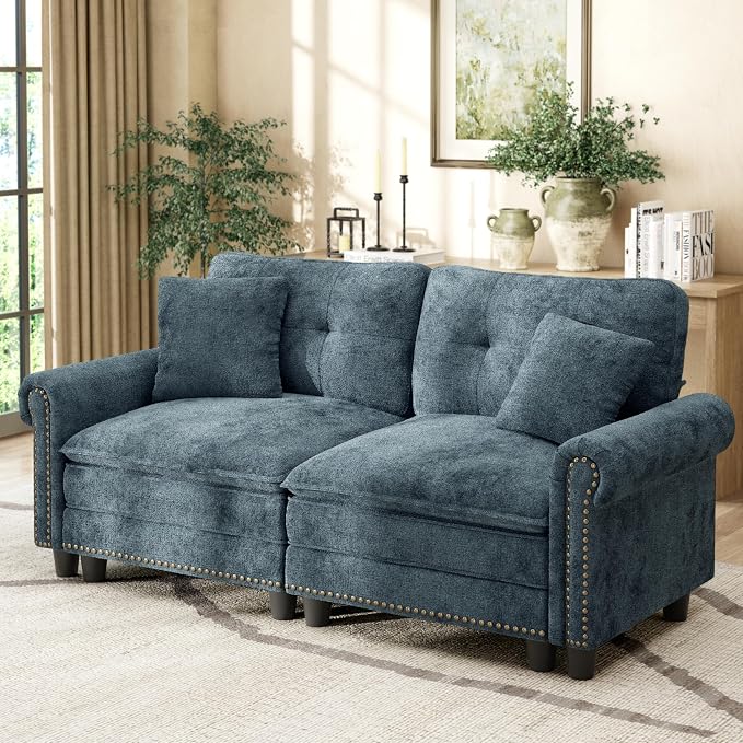 HERA'S HOUSE 73.2" Mid-Century Modern Loveseat, Oversized Sectional Couch by HERASHOUSE