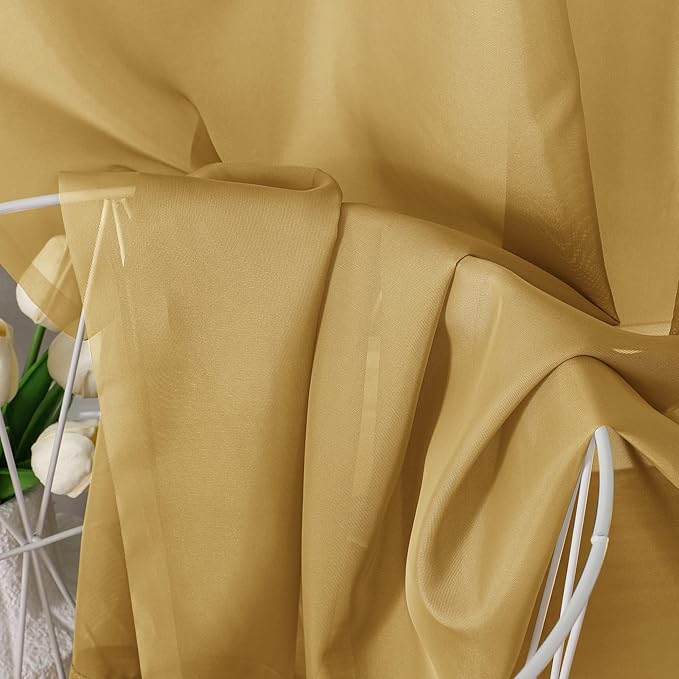 Chyhomenyc Gold Sheer Valances for Windows - Image 6