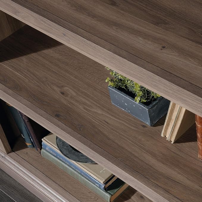 Sauder Miscellaneous Storage 3-Shelf Bookcase/ Book shelf, Salt Oak finish - Image 5