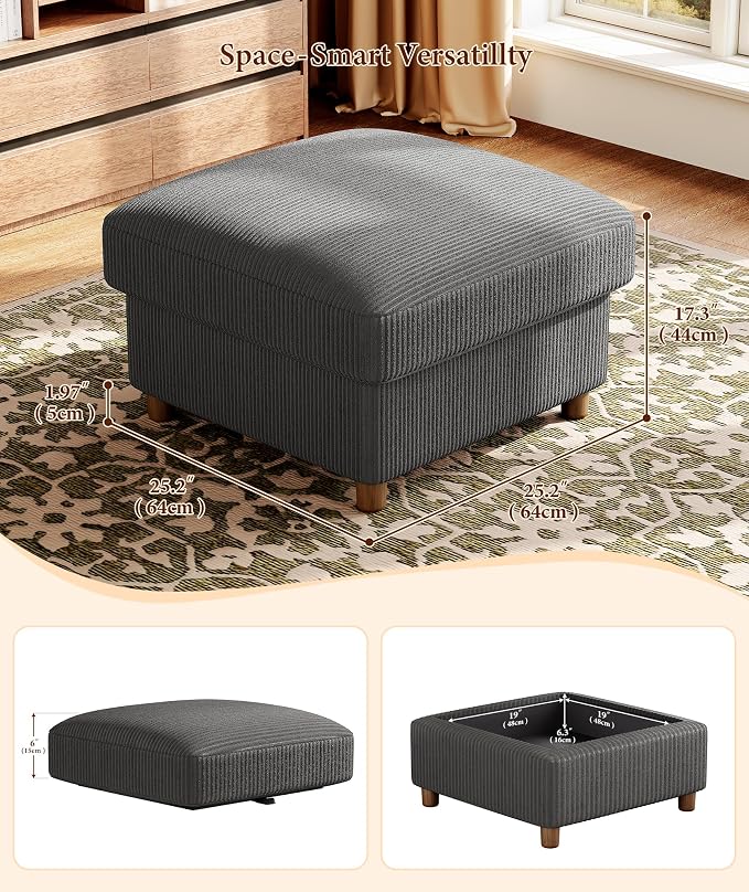 Kidirect 70in U Shaped Couch, Modular Sofa No Tool Assembly, Comfy Sectional - Image 6