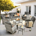 ovios 8-Piece Patio Furniture Set, Outdoor Wicker Sofa by OVIOS