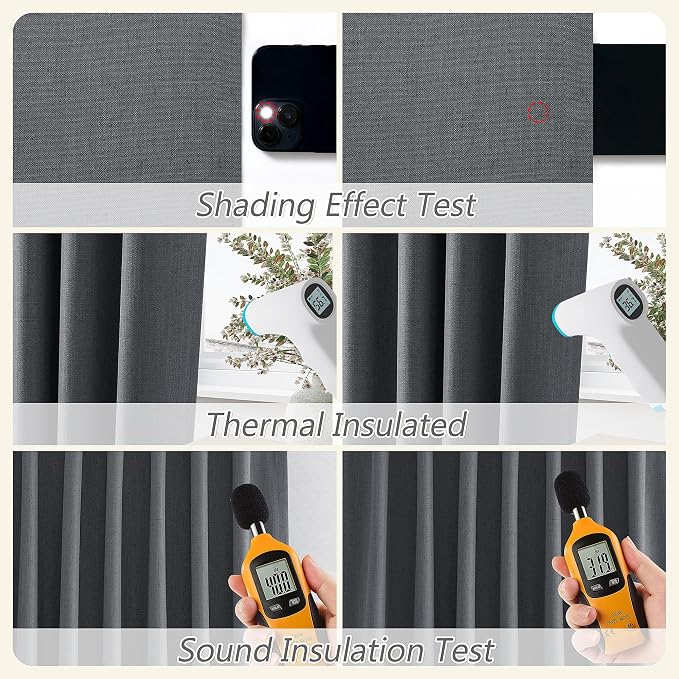 Guken 100% Blackout Curtains 84 Inch Length 2 Panels Set - Image 5