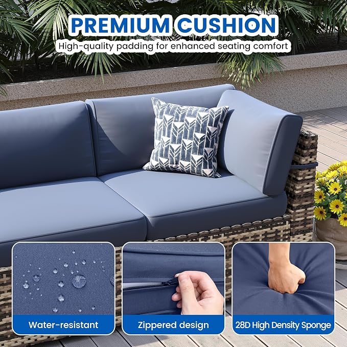 Patio Furniture Sets, 7-Piece Outdoor Patio Furniture - Image 5