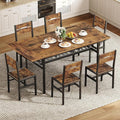 RALGEND 7-Piece Dining Table Set, Industrial Style Kitchen Set by RALGEND