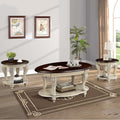 Solid Wood Coffee Table Set for Living Room, Coffee Table & 2 End Side Table by FGXJY