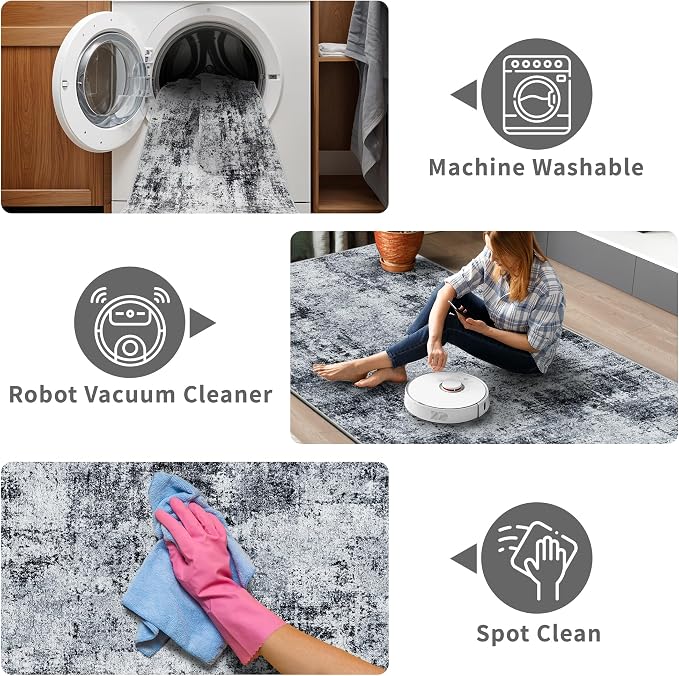 2x5 Washable Runner Rug for Hallway: Non Slip Entryway Runners Rugs - Image 5