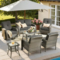 ovios 7-Piece Patio Furniture Set, Outdoor Wicker Sofa by OVIOS