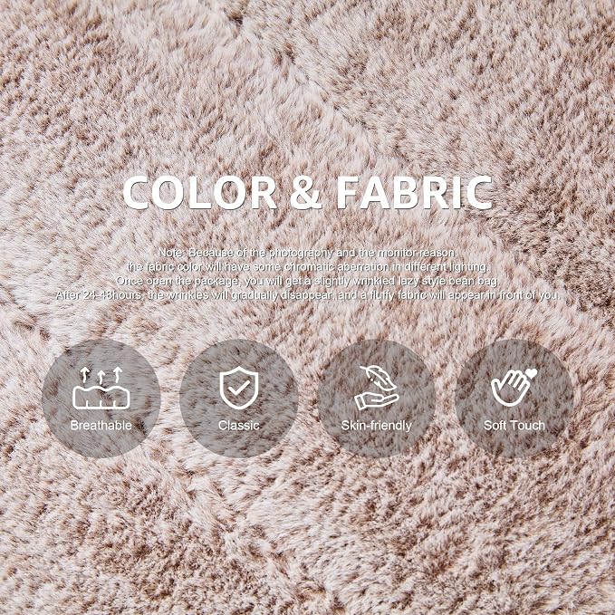 Bean Bag Chairs for Adults Giant Bean Bag Chair Memory Foam BeanBag Chair Bean - Image 4