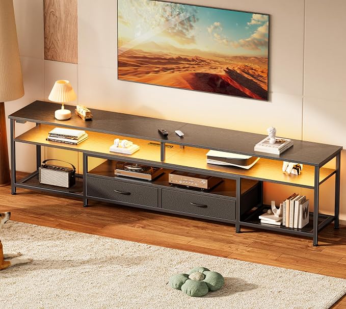 Huuger 79 Inch TV Stand for 85, 90 Inch TV, Entertainment Center by Huuger