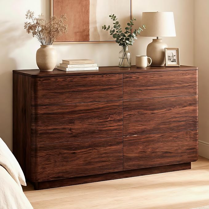 ACCOHOHO 6 Drawer Dresser for Bedroom, Large Storage Chest of Drawers, TV Stand by ACCOHOHO