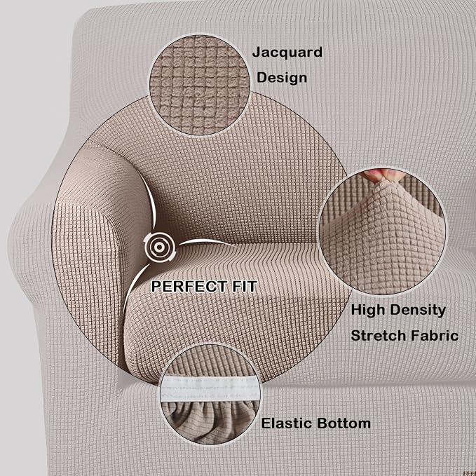 Turquoize Stretch Sofa Slipcover 2 Pieces Sofa Cover Couch Cover - Image 3