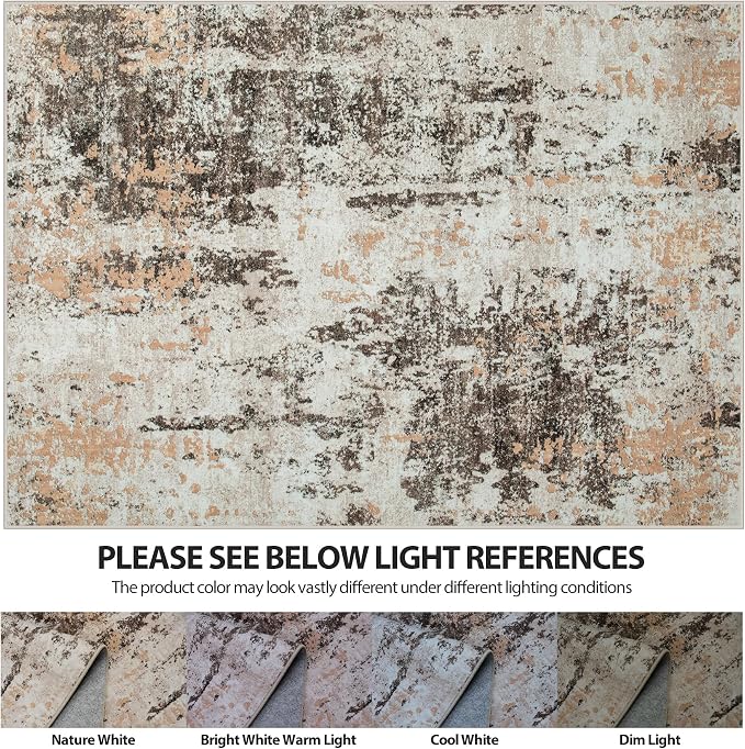9x12 Area Rugs for Living Room Rug Washable: Abstract Large Rug for Dining Room - Image 6