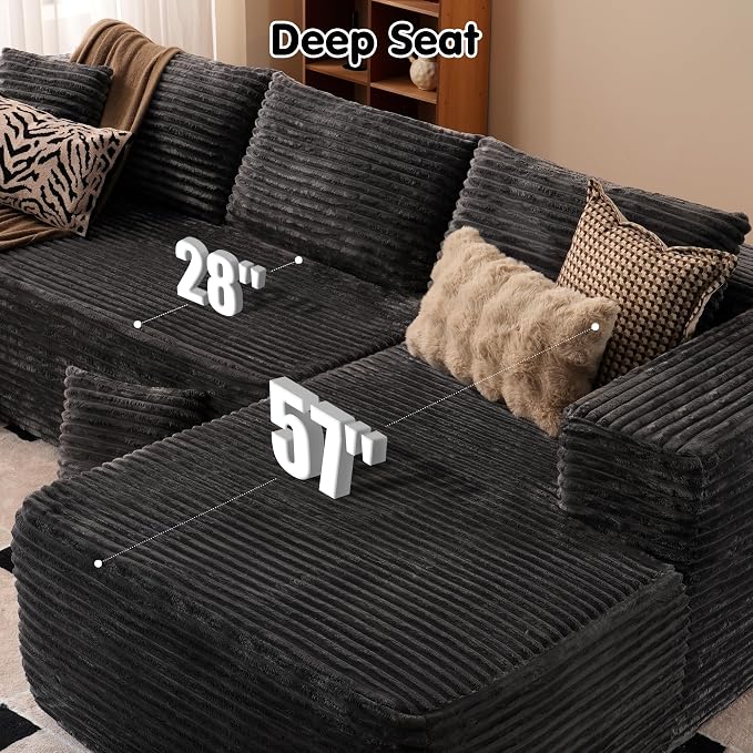 ovios 104" Cloud Boneless Couch - Image 3