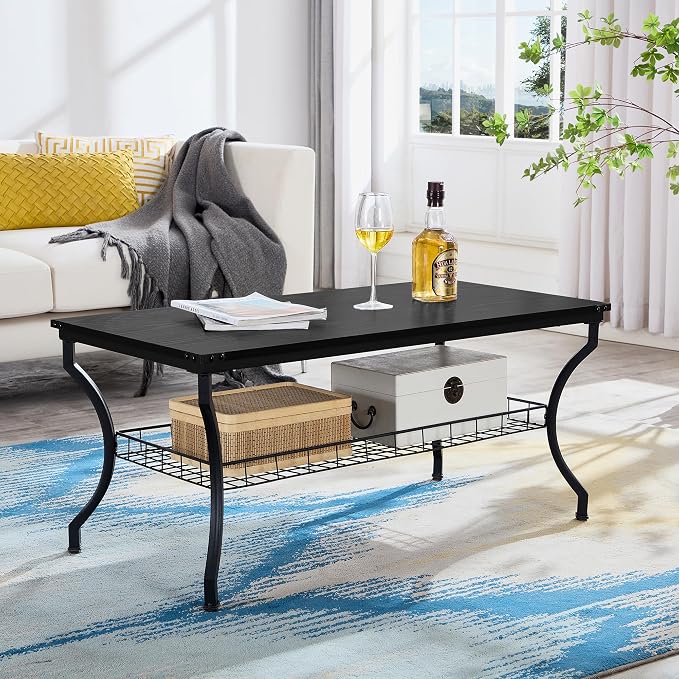 VECELO 3 Pieces Living Room Table Sets, Coffee and End Tables - Image 4