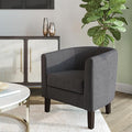 BELLEZE Living Room Chair, Linen Round Accent Barrel Chair, Club Tub Sofa Chair by BELLEZE