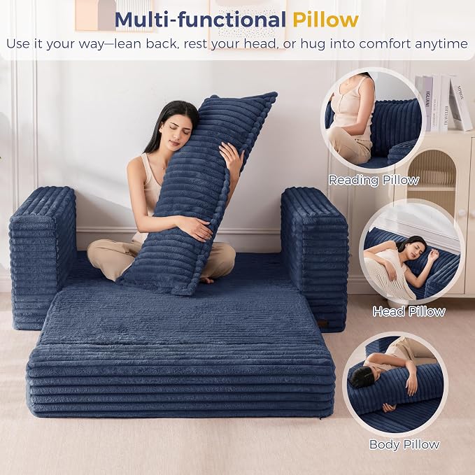 MAXYOYO Convertible Sofa Bed, 2 in 1 Folding Couch Bed - Image 8