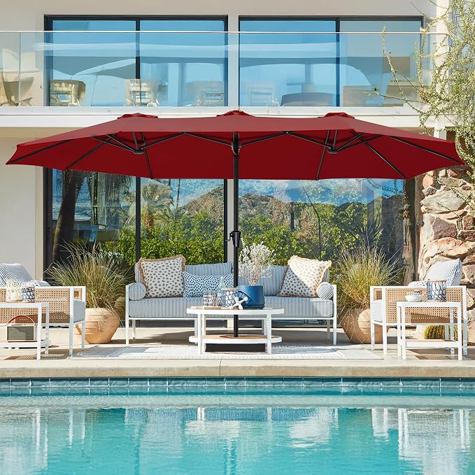 SUPERJARE 15FT Outdoor Patio Umbrella - Image 9