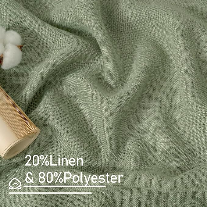 LAMIT Short Linen Curtains 40 inches Long - Image 3