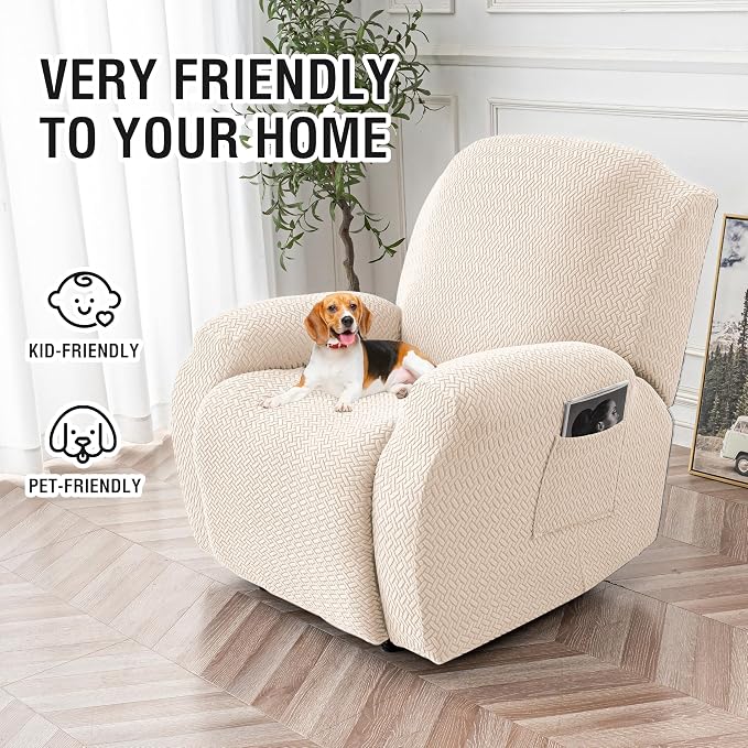 Genina Recliner Chair Cover, Stretch Reclining Chair Covers, Recliner Sofa - Image 3