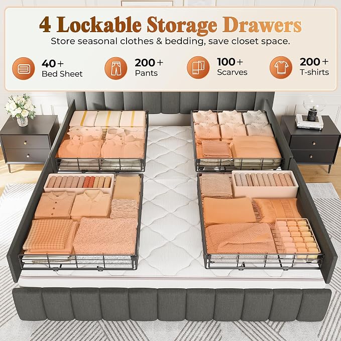 PRAISUN Bed Frame King Size - Image 6