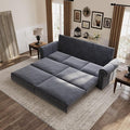 93.7" King Pull Out Sofa Bed, 3 in 1 Convertible Sleeper Sofa Couch 3-Seater by LITVZ