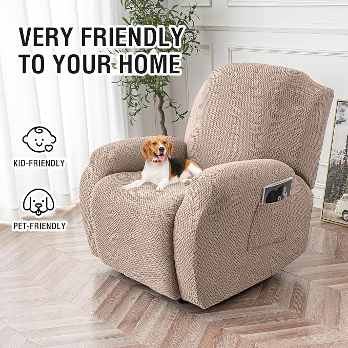 Genina Recliner Chair Covers, Stretch Reclining Chair Cover, Recliner Sofa - Image 3