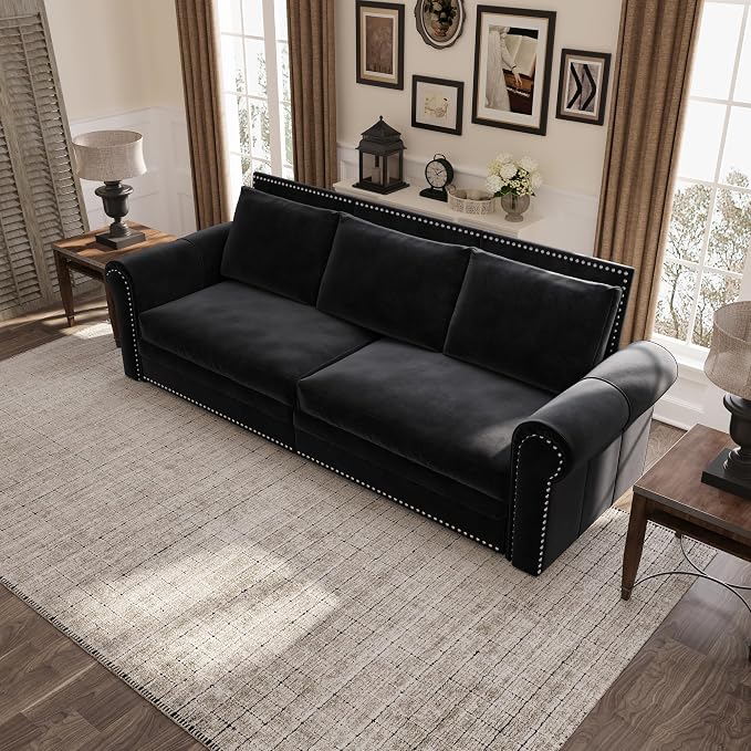 3 in 1 Convertible Sleeper Sofa Bed, 93.7" King Size Sofa Sleeper - Image 3