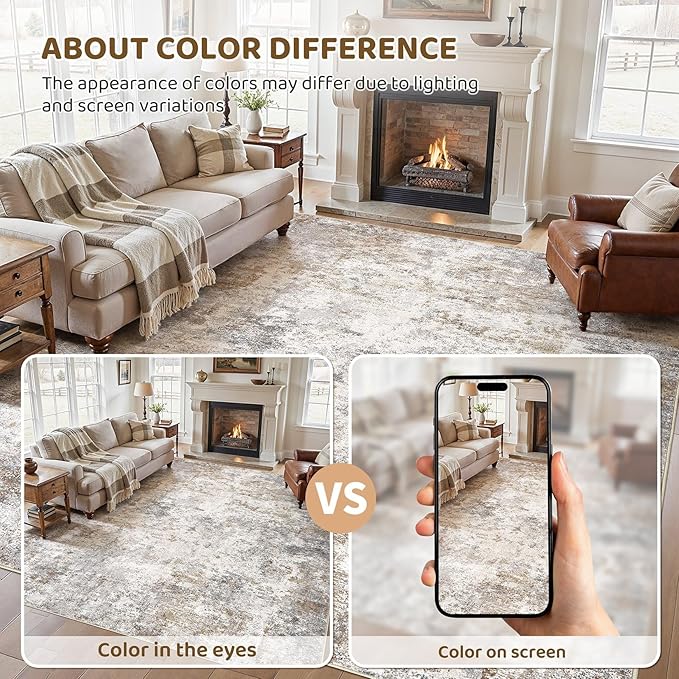 UERMEI 10x14 Area Rug Living Room Rugs - Image 4