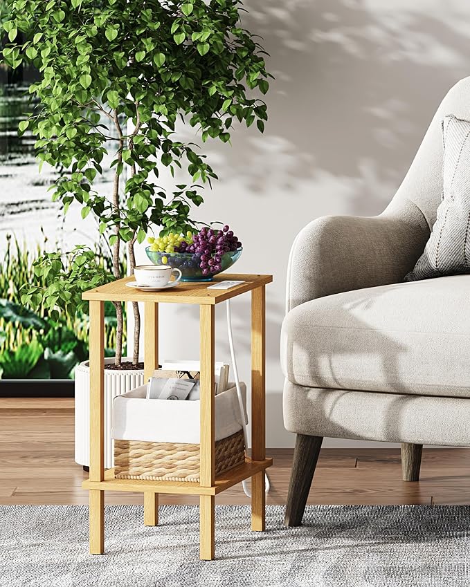 TUTOTAK End Table with Charging Station, Small Side Table with Outlets - Image 6