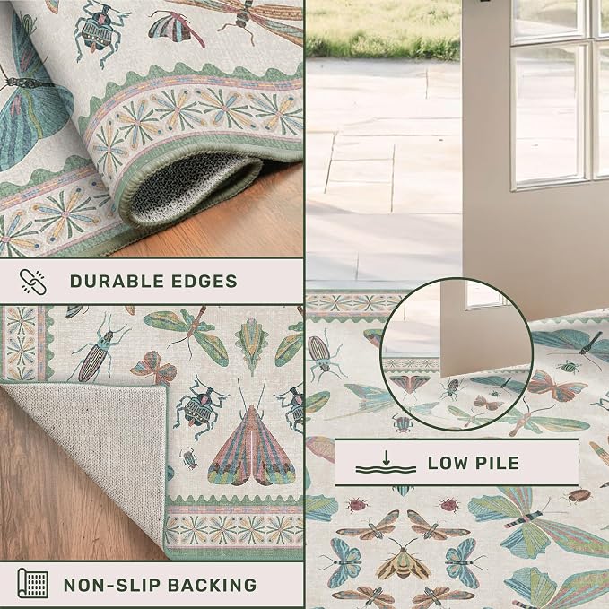 Green and Blue Rugs for Bedroom - Image 5
