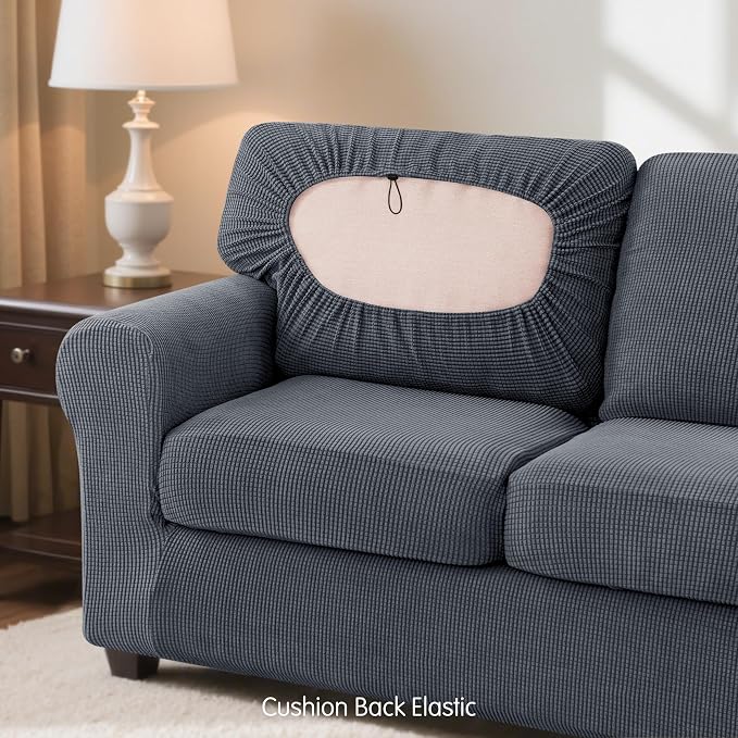 SUBRTEX 3 Pieces Stretch Sofa Slipcover Sets Couch Cover Sets Backrest Cushion - Image 7