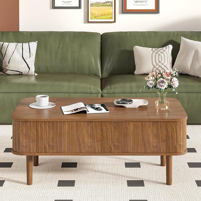 Fluted Lift Top Coffee Table - Image 5
