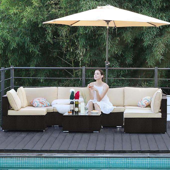 7-Piece Patio Furniture Set by ZJEYEJZ