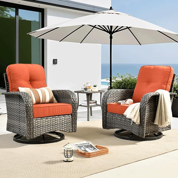 ovios 3-Piece Patio Furniture Set, Outdoor Wicker Sofa - Image 9