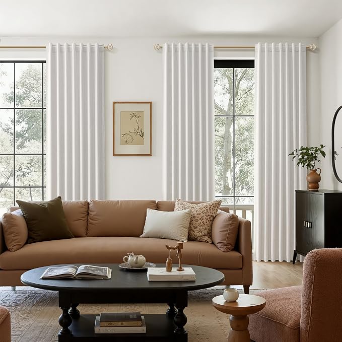 Guken 100% Natural Linen Blackout Curtains 84 Inch Long 2 Panels Set - Image 8