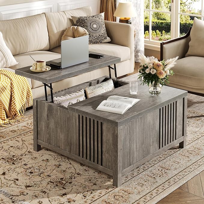 knoworld Farmhouse Lift Top Coffee Table - Image 7