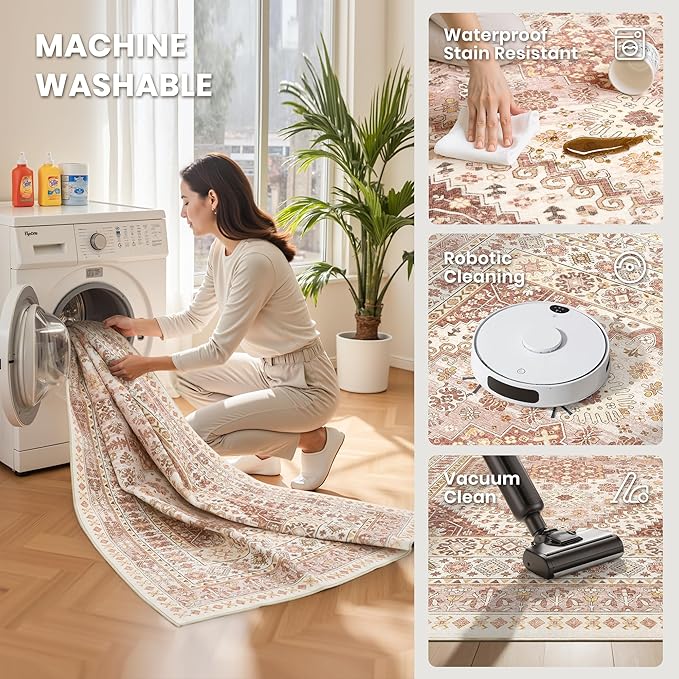 zesthome 6x9 Area Rug, Super Soft Washable Rugs - Image 5
